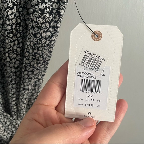 NWT Billabong Floral Wrap Dress, Size L, Womens Sun Dress - Nordstroms - Picture 5 of 10